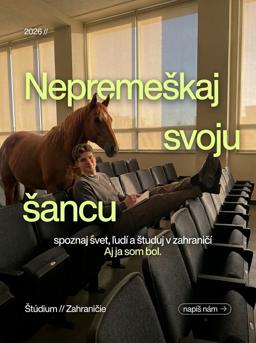 AI reklama · Štúdium v zahraničí, editoriál