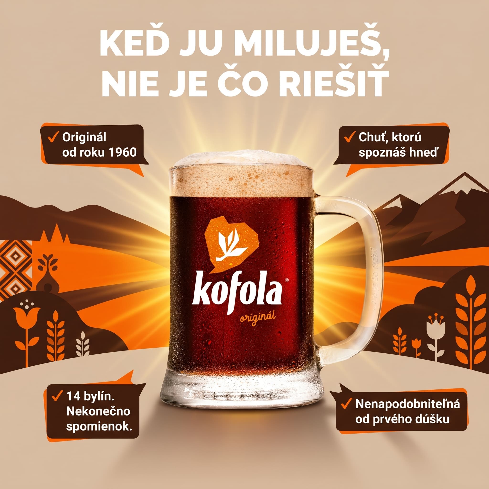 AI reklama · Kofola, folk motív